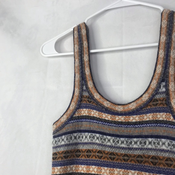 FP fair isle stripe wool blend sweater mini dress - Picture 7 of 9